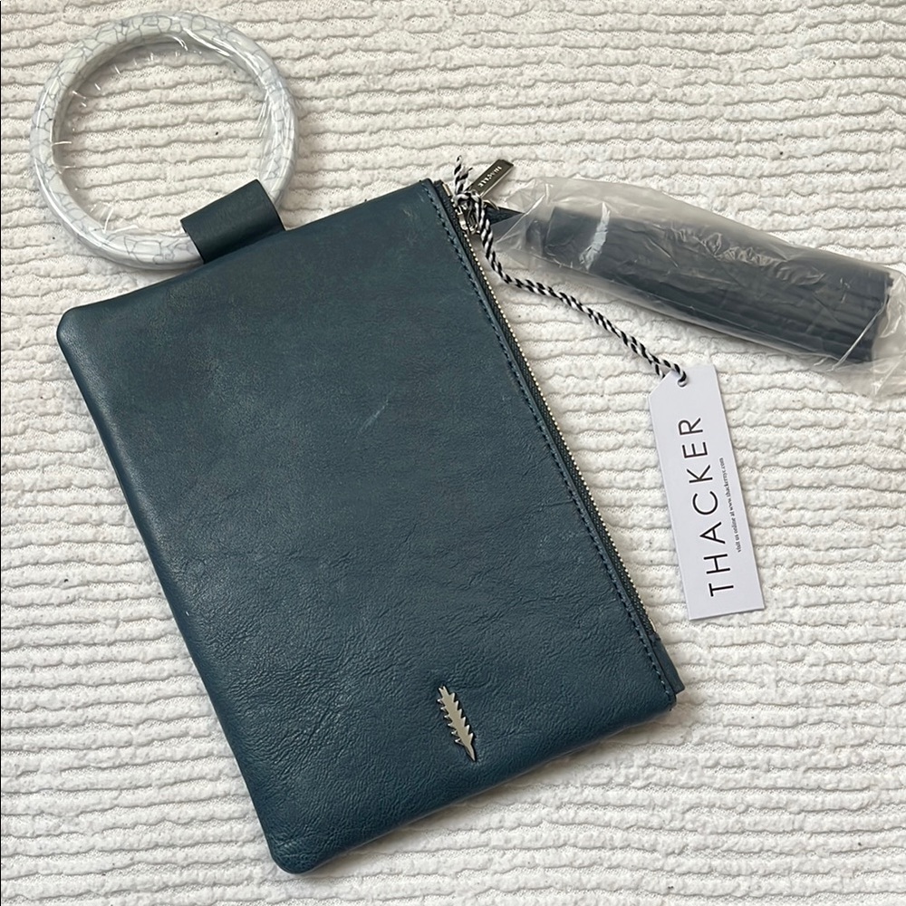 Thacker Teal Wristlet Clutch